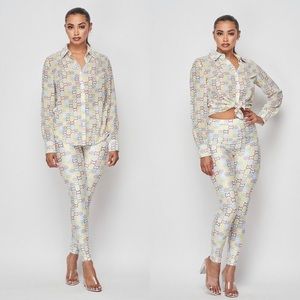 Up Scale 2pc pants Set leggings